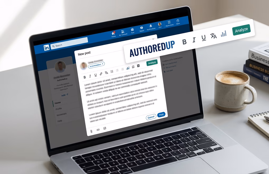 AuthoredUp Chrome extension formatting toolbar inside native LinkedIn composer