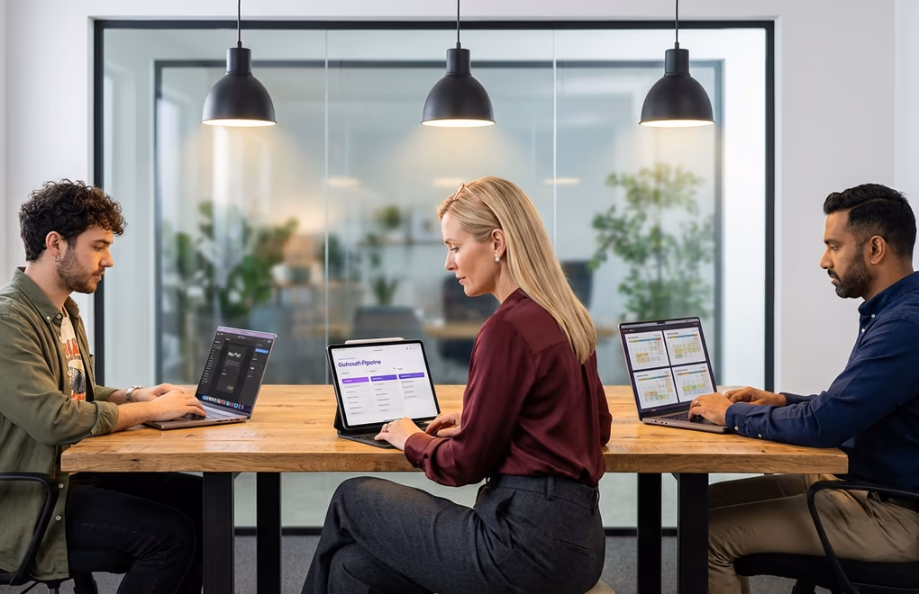 Professional personas pointing to their ideal LinkedIn AI tool