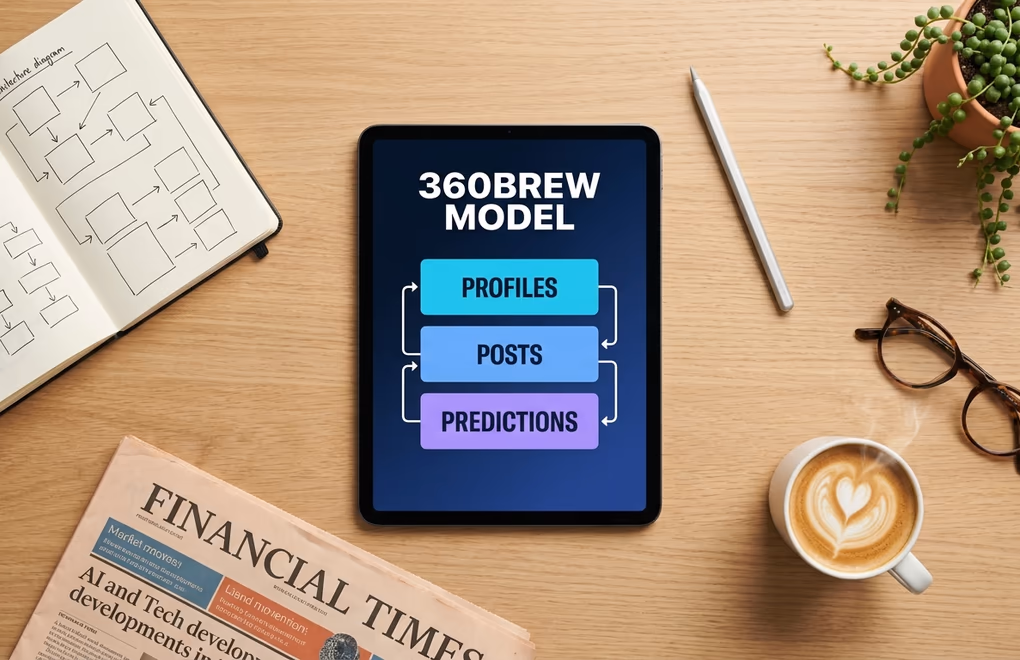 LinkedIn 360Brew transformer model architecture concept