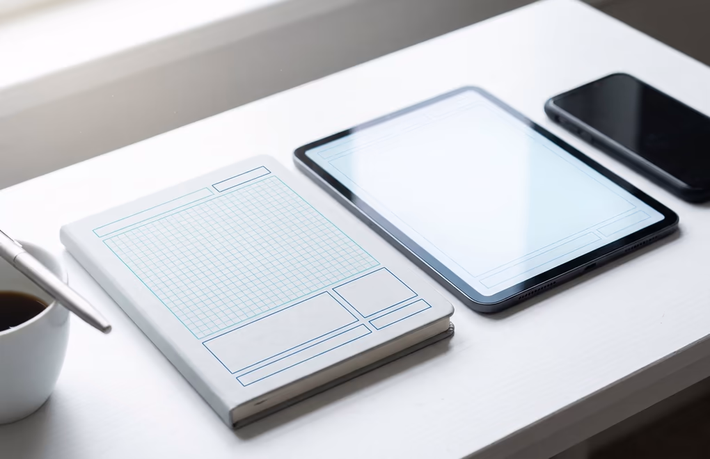 LinkedIn headline formula templates on a workspace