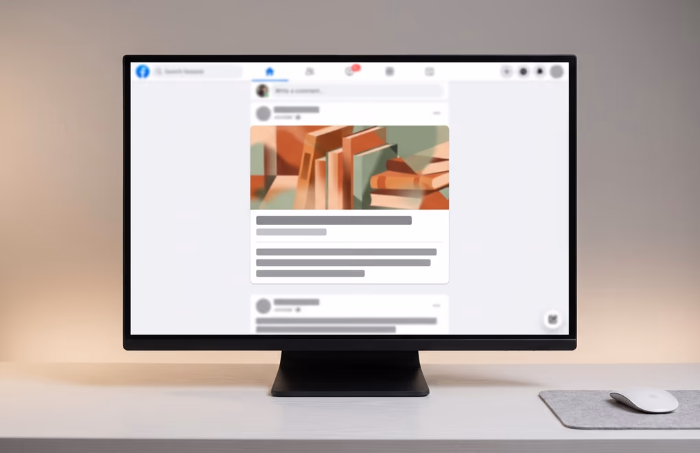 LinkedIn shared link preview with thumbnail dimensions